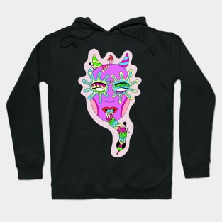 Trippy Devil Head with Snake Tongue Hoodie